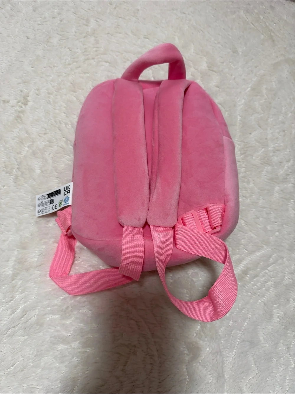 IKEA Pink Plush Unicorn Backpack with Rainbow Horn